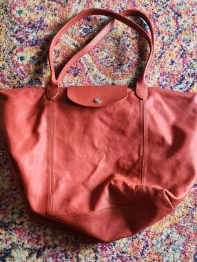 Longchamp Le Pliage Leather Bag Cuir Tote